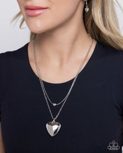 Load image into Gallery viewer, Halting Hearts - Silver Necklace