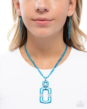 Load image into Gallery viewer, Metallic Movement-Blue Necklace