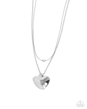 Load image into Gallery viewer, Halting Hearts - Silver Necklace