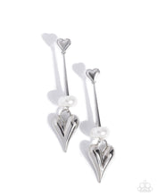 Load image into Gallery viewer, I Feel Loved - Heart Earrings-Silver