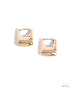 Square Symmetry - Gold Earrings