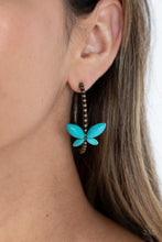 Load image into Gallery viewer, Bohemian Butterfly - Brass Earrings
