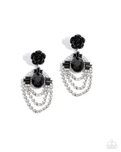 Load image into Gallery viewer, Rosy Rave - Black Post Earrings
