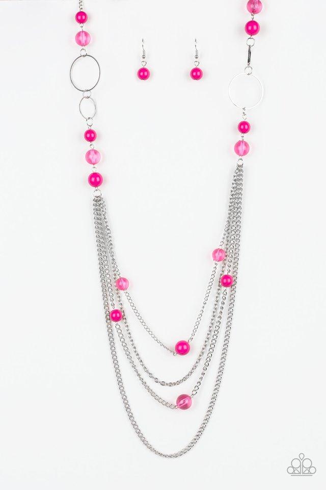 Bubbly Bright - Pink - Paparazzi Necklace Image