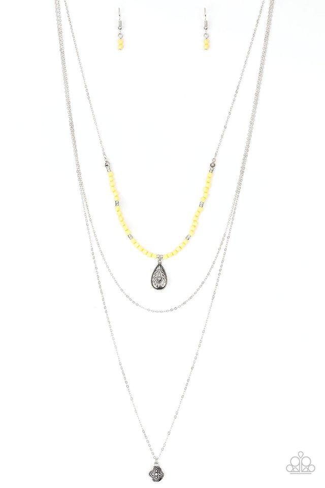 Mild Wild - Yellow - Paparazzi Necklace Image