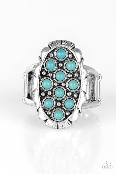 Cactus Garden - Blue - Paparazzi Ring Image
