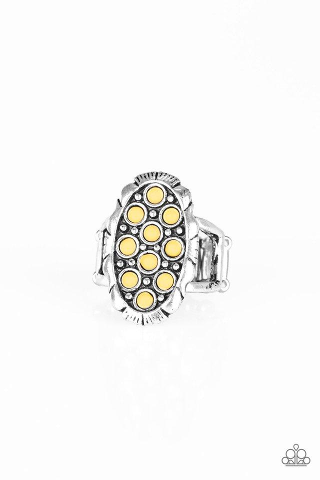 Cactus Garden - Yellow - Paparazzi Ring Image