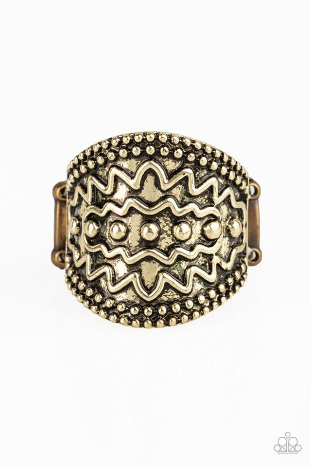 Island Rover - Brass - Paparazzi Ring Image