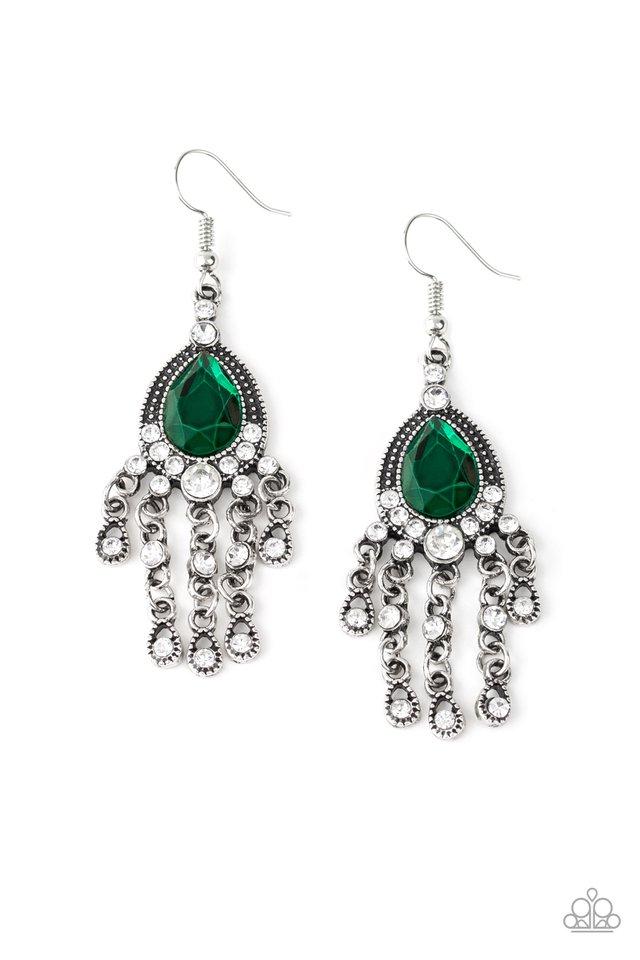 Bling Bliss - Green - Paparazzi Earring Image