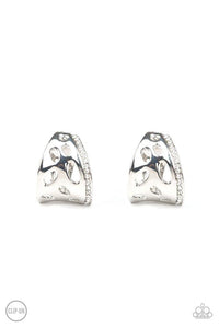 Blissed Out - White - Paparazzi Earring Image