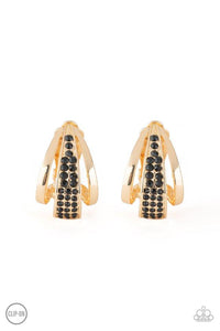 Bank Night - Gold - Paparazzi Earring Image