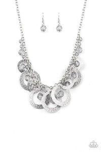 Turn It Up - Silver - Paparazzi Necklace Image