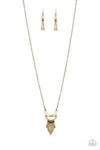 Trendsetting Trinket - Brass - Paparazzi Necklace Image
