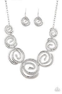 Statement Swirl - Silver - Paparazzi Necklace Image