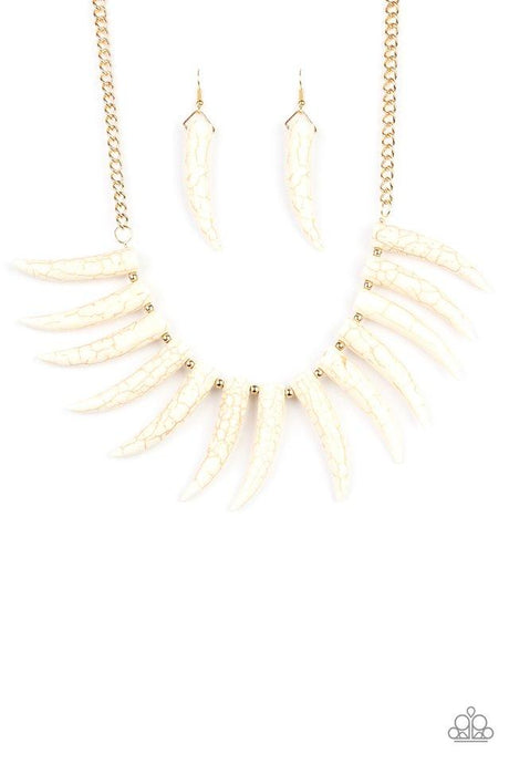 Tusk Tundra - White - Paparazzi Necklace Image