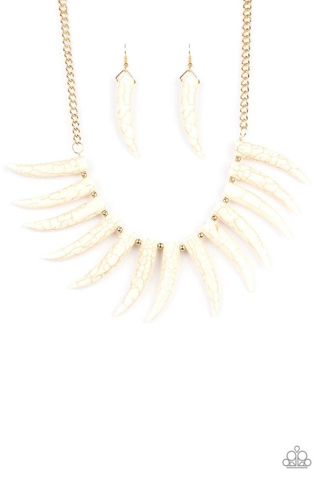 Tusk Tundra - White - Paparazzi Necklace Image