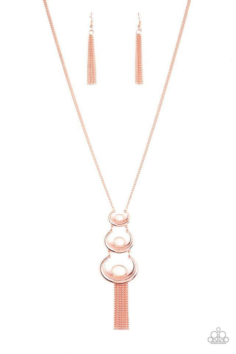 As MOON As I Can - Copper - Paparazzi Necklace Image
