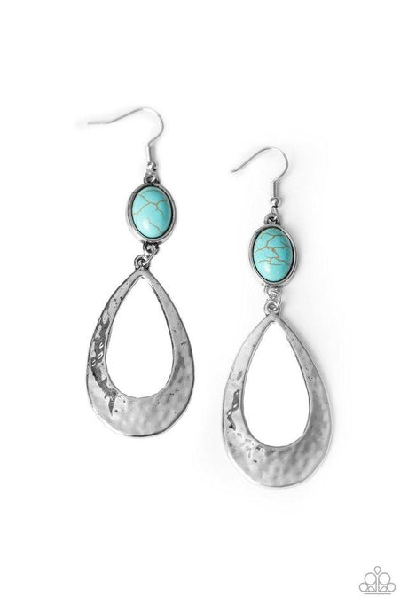 Badlands Baby - Blue - Paparazzi Earring Image