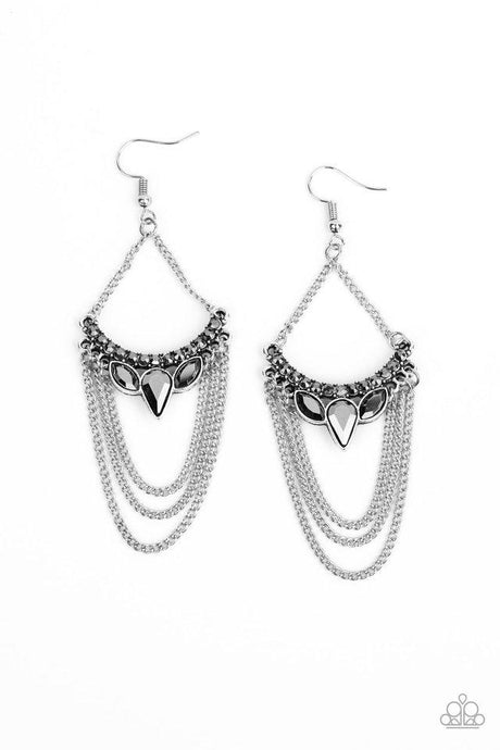 Burst Into TIERS - Silver - Paparazzi Earring Image