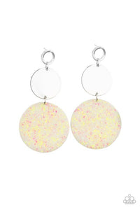 Beach Day Glow - Yellow - Paparazzi Earring Image