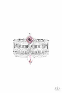 Triple Throne Twinkle - Pink - Paparazzi Ring Image