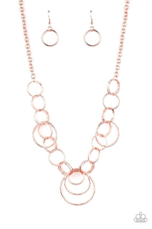 Ringing Relic - Rose Gold - Paparazzi Necklace Image