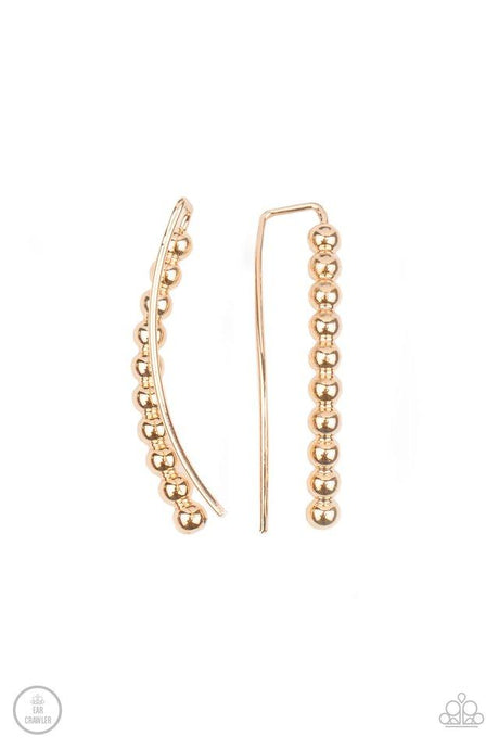 Climb On - Gold - Paparazzi Earring Image