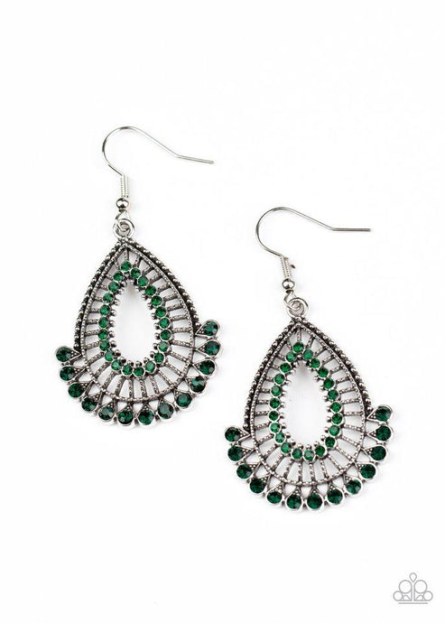 Castle Collection - Green - Paparazzi Earring Image