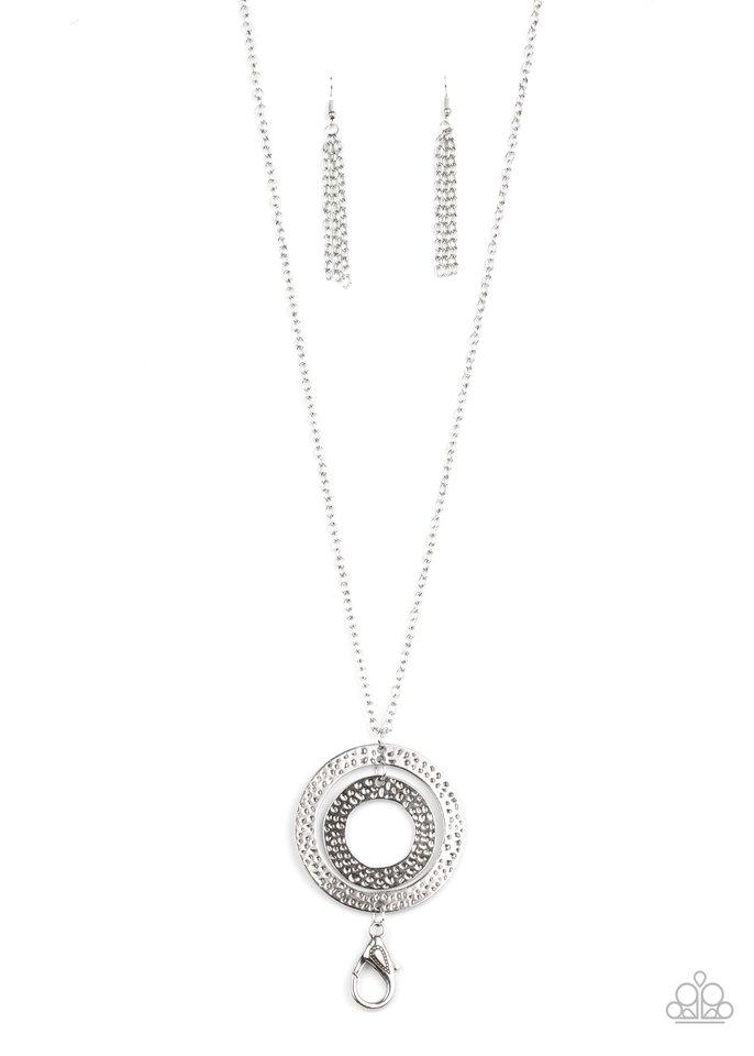Circle Back To That - Silver - Paparazzi Necklace Image