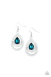 So The Story GLOWS - Blue - Paparazzi Earring Image