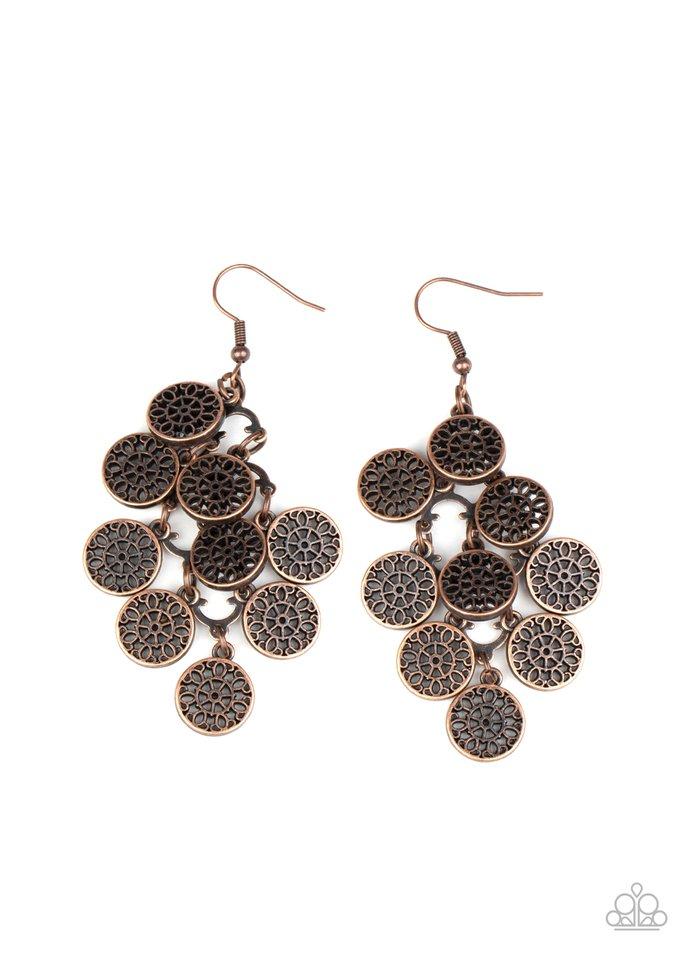 Blushing Blooms - Copper - Paparazzi Earring Image