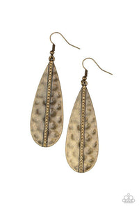On The Up and UPSCALE - Brass - Paparazzi Earring Image