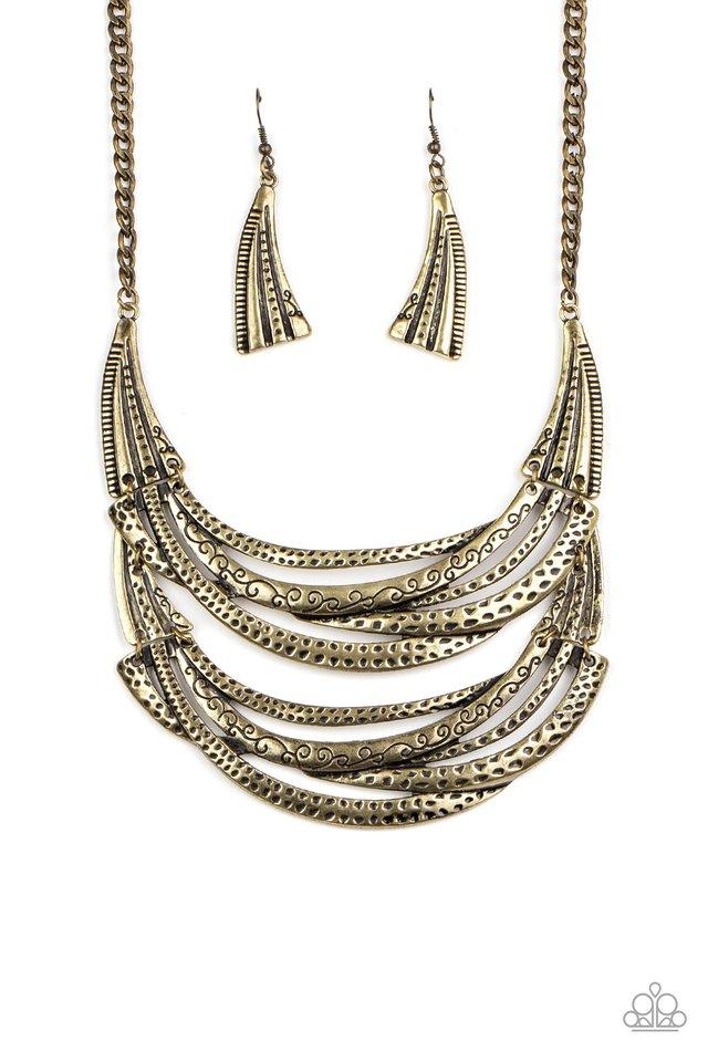 Read Between The VINES - Brass - Paparazzi Necklace Image
