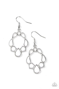 Its Rude to STEER - White - Paparazzi Earring Image