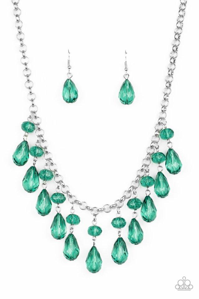 Crystal Enchantment - Green - Paparazzi Necklace Image
