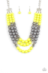 BEAD Your Own Drum - Yellow - Paparazzi Necklace Image