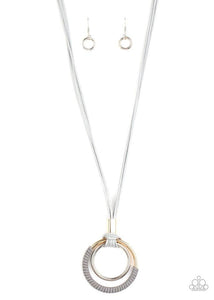 Elliptical Essence - Silver - Paparazzi Necklace Image