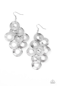 Scattered Shimmer - Silver - Paparazzi Earring Image