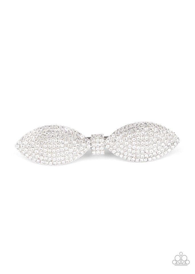 Mind-BOWing Sparkle - White - Paparazzi Hair Accessories Image