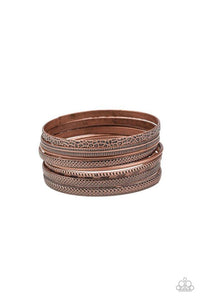 Relics On Repeat - Copper - Paparazzi Bracelet Image