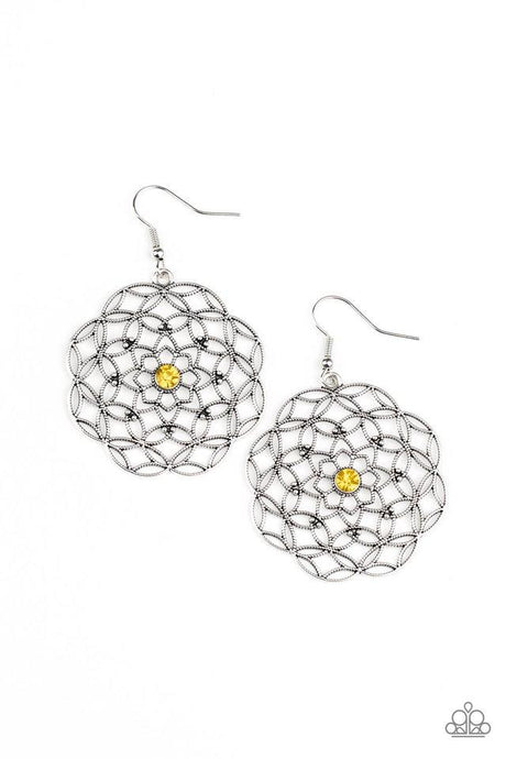 Botanical Bash - Yellow - Paparazzi Earring Image