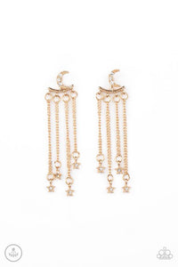 Cosmic Goddess - Gold - Paparazzi Earring Image