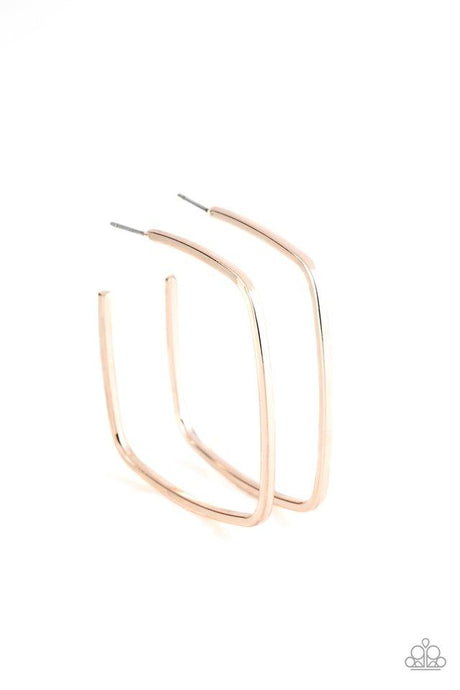 Brazen Beauty - Rose Gold - Paparazzi Earring Image