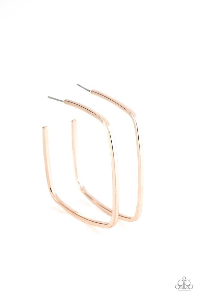 Brazen Beauty - Rose Gold - Paparazzi Earring Image