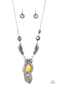 Ruler of The Roost - Yellow - Paparazzi Necklace Image