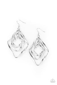 Retro Resplendence - Silver - Paparazzi Earring Image