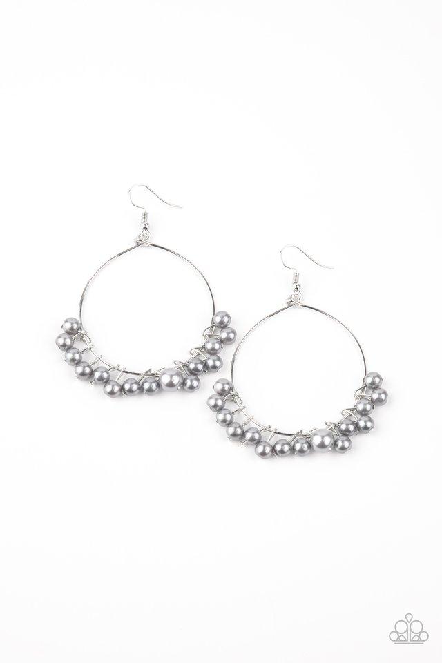 Things Are Looking UPSCALE - Silver - Paparazzi Earring Image