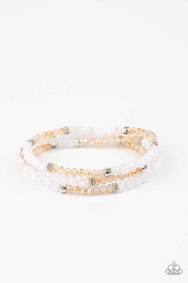 How Does Your Garden GLOW - White - Paparazzi Bracelet Image