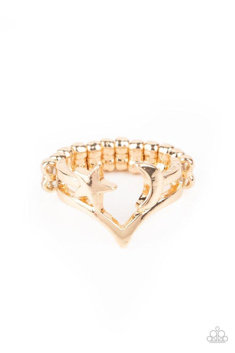 Charmingly Celestial - Gold - Paparazzi Ring Image