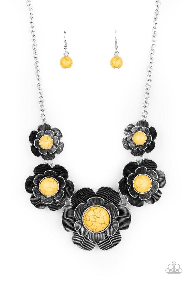 Bountiful Badlands - Yellow - Paparazzi Necklace Image